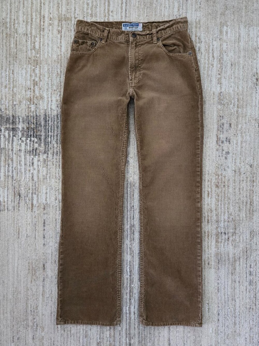 Vintage Old Navy Boot Cut Corduroy Jeans Mens Brown Rugged Retro 30W 30L